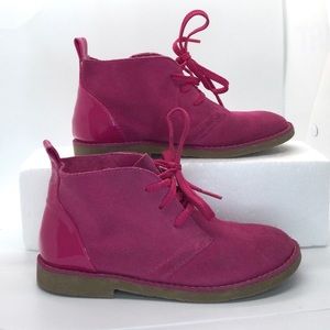 Pink suede boots LANDS END